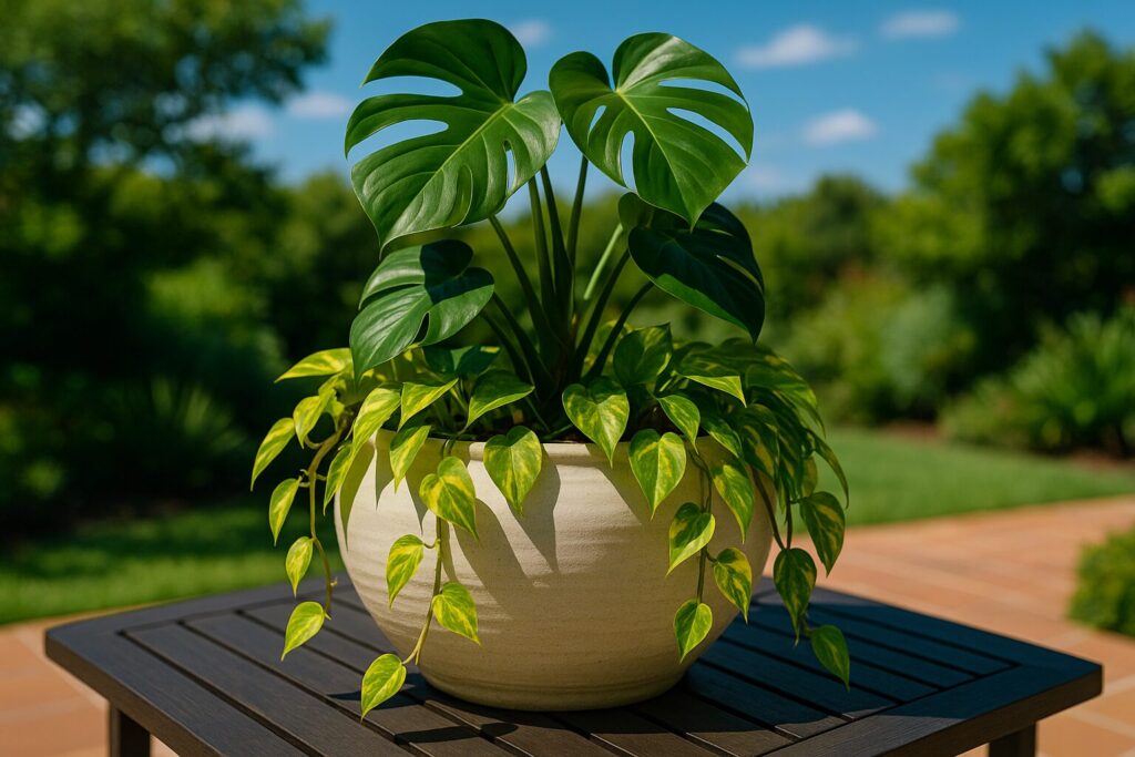 モンステラ ポトス 寄せせ植え