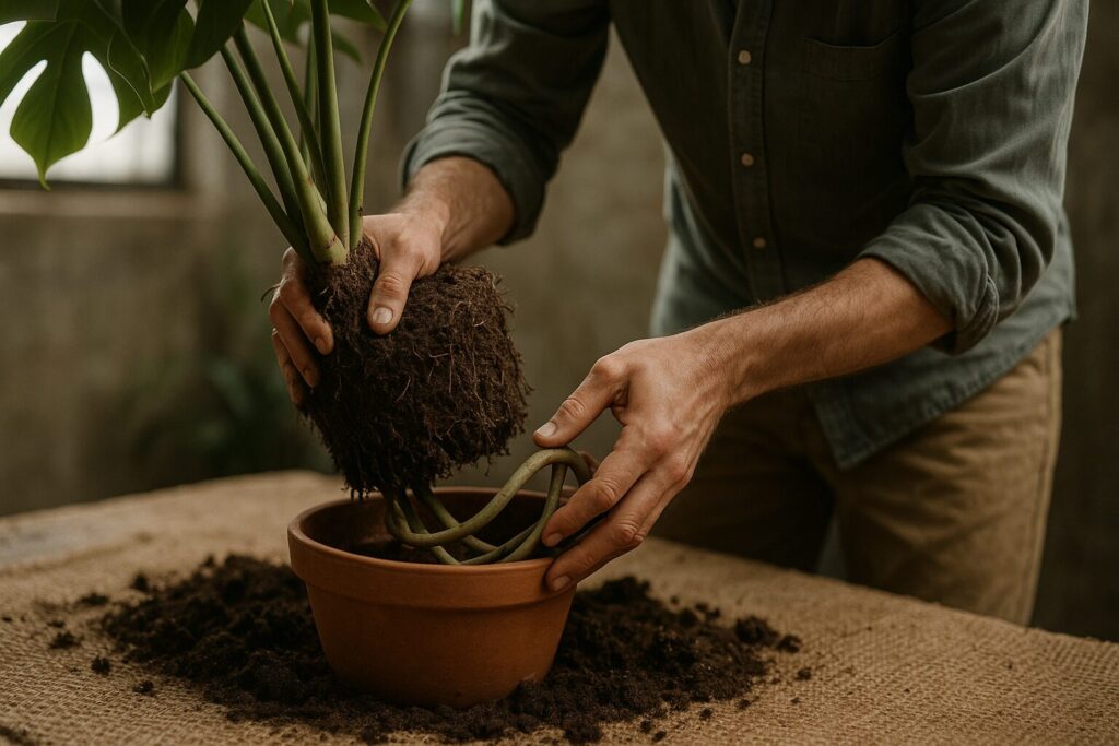 植え替え 気根 根っこ