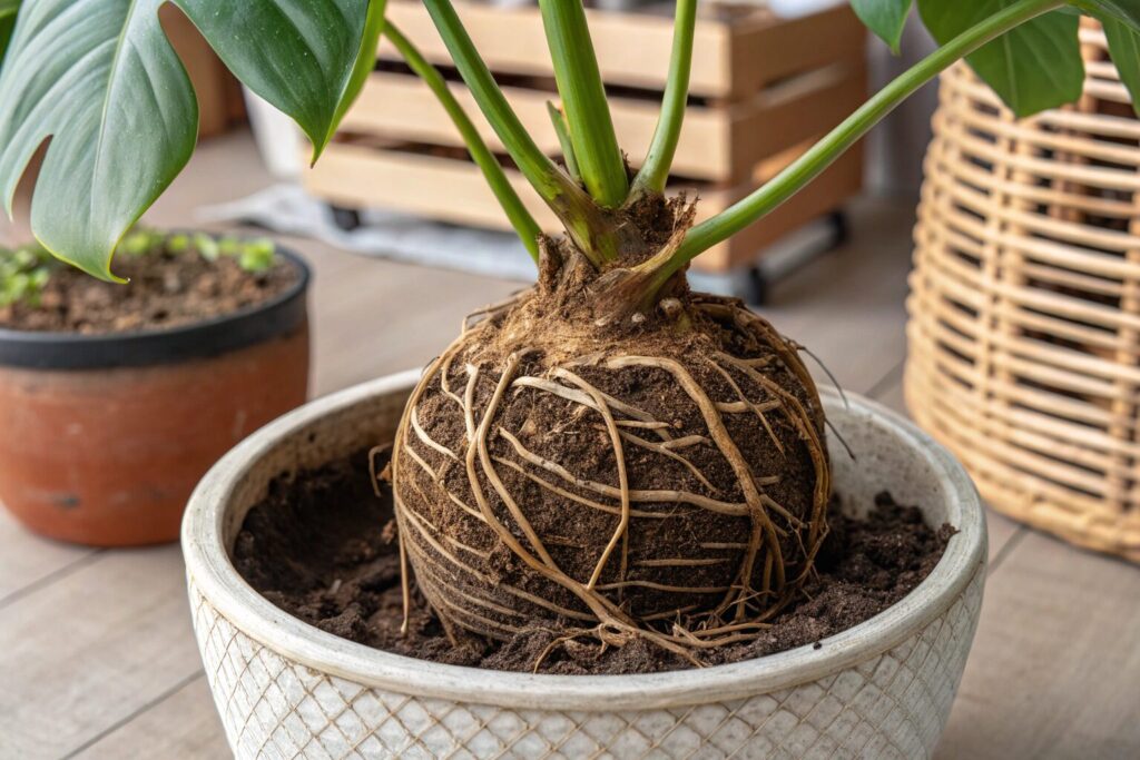 モンステラ 植え替えサイン