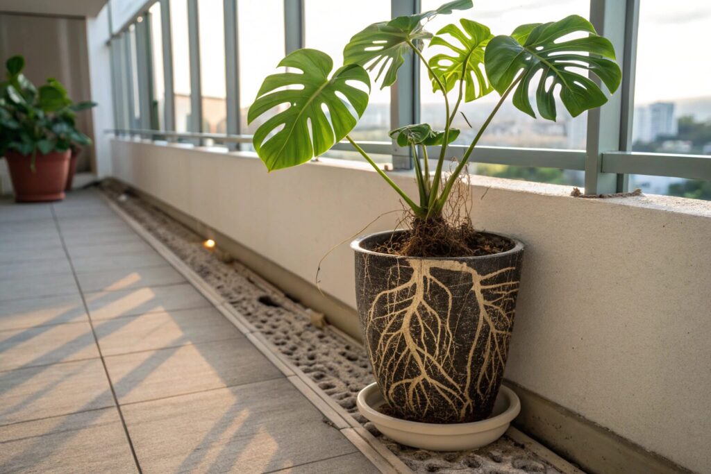 モンステラ 植え替えサイン
