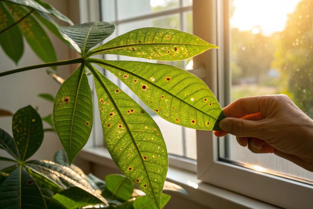 パキラ 葉 茶色 斑点