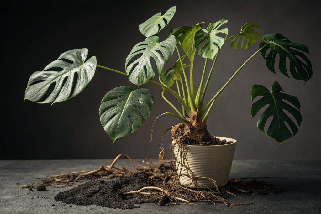 モンステラ 植え 替え 失敗 復活
