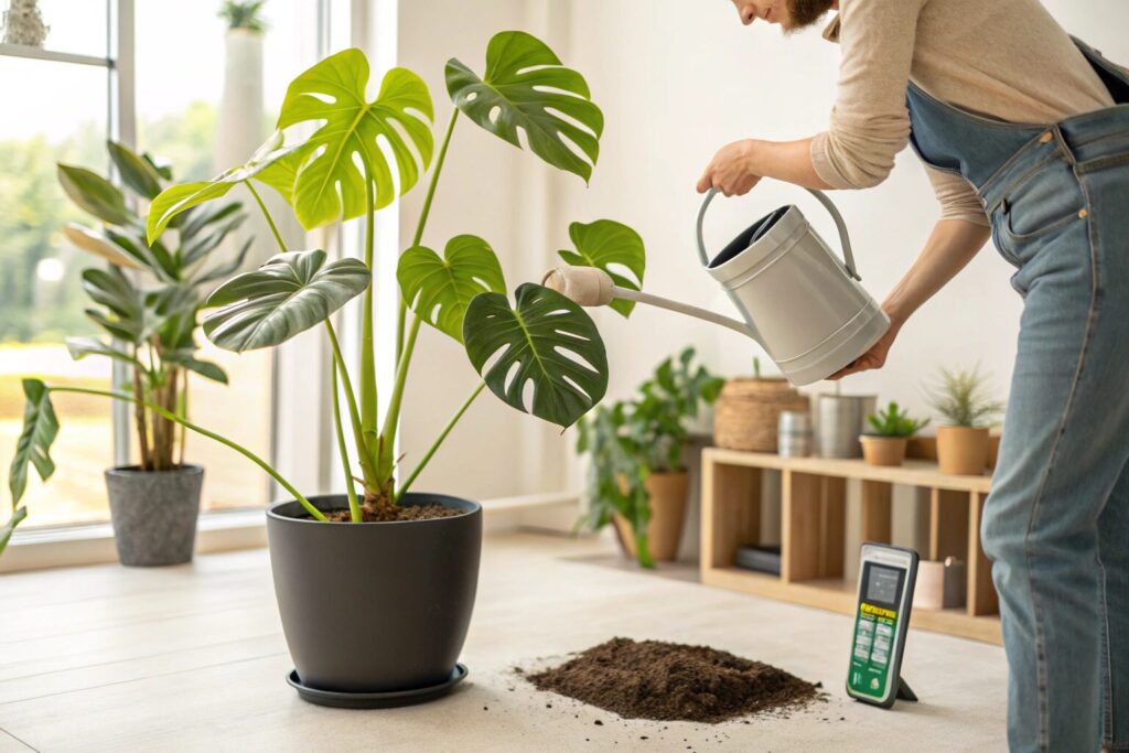 モンステラの葉が垂れ下がってきたのですが、どうしてですか？