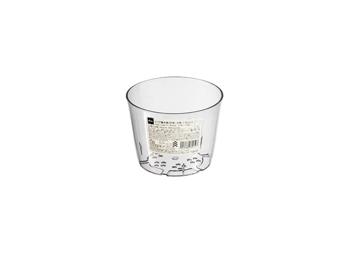 クリア植木鉢(円形)4号、12cm
