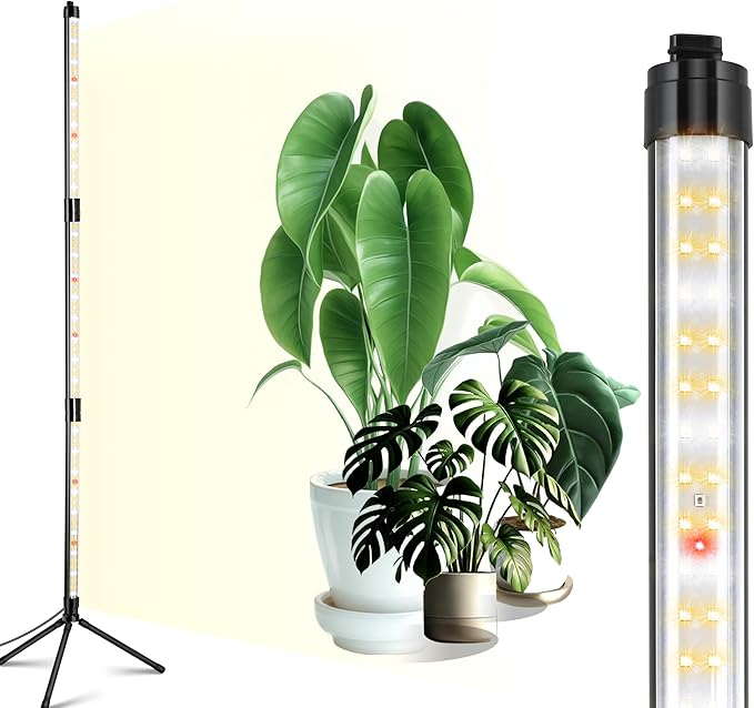 Raygrov 植物育成ライト led 3段タイマー（3/9/12時間）10段階調光 LED 省エネ 自立式スタンドタイプ 室内栽培 太陽光 観葉植物 スタンドライト