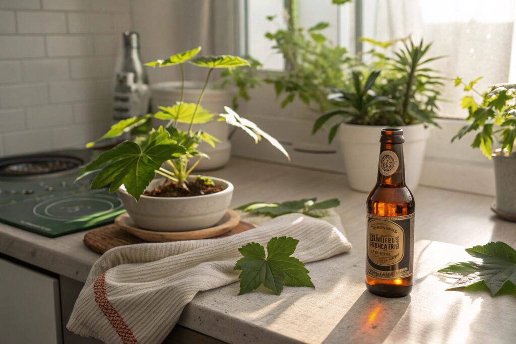 観葉植物 葉っぱ ツヤ出し ビール
