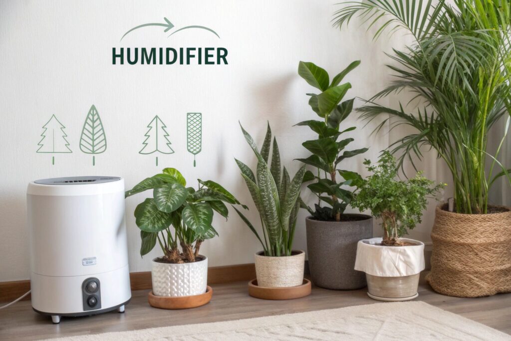 観葉植物 加湿器 置き場所