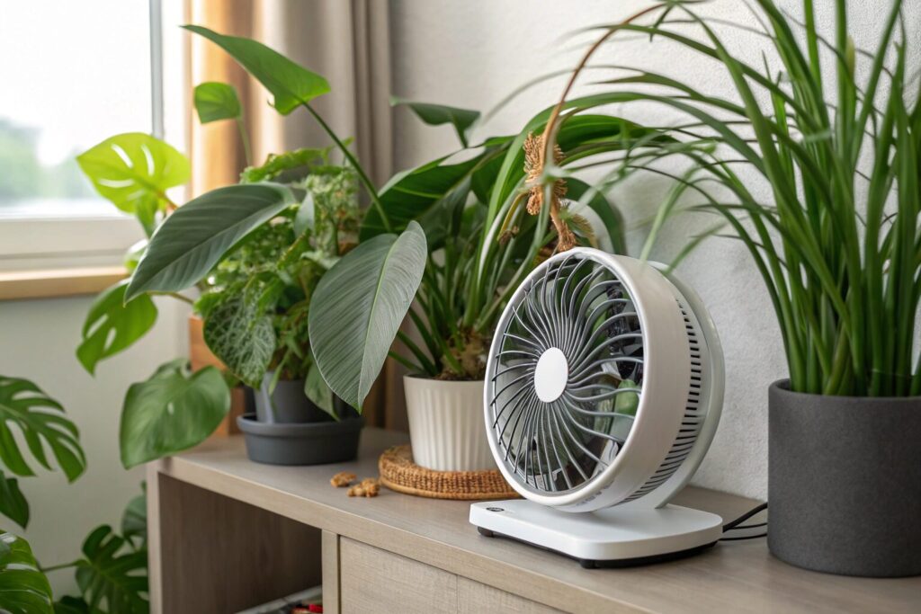 観葉植物 サーキュレーター 効果