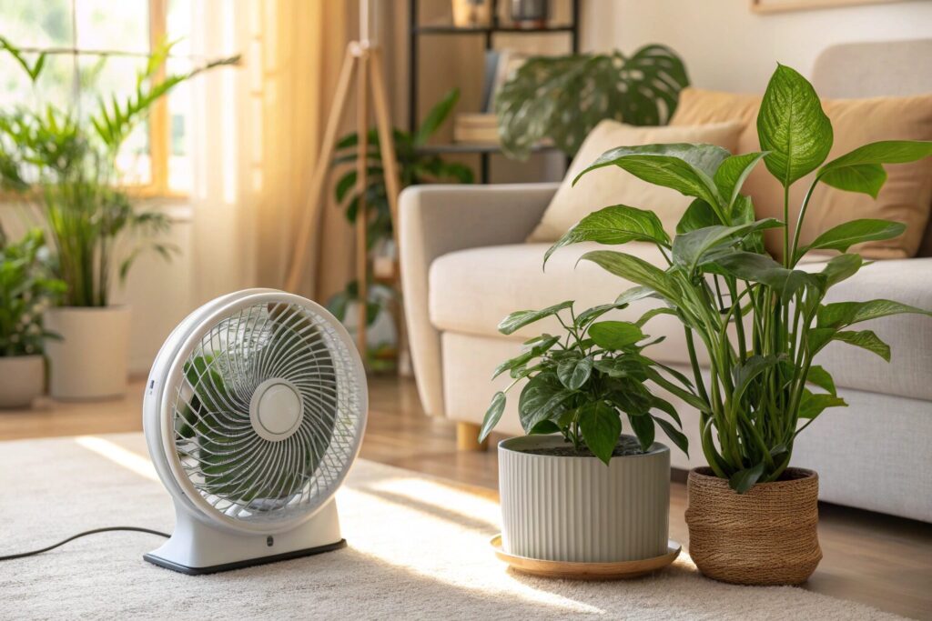 観葉植物 サーキュレーターつけっぱなし