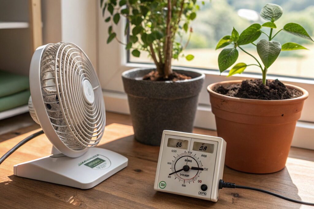観葉植物 サーキュレーター 時間